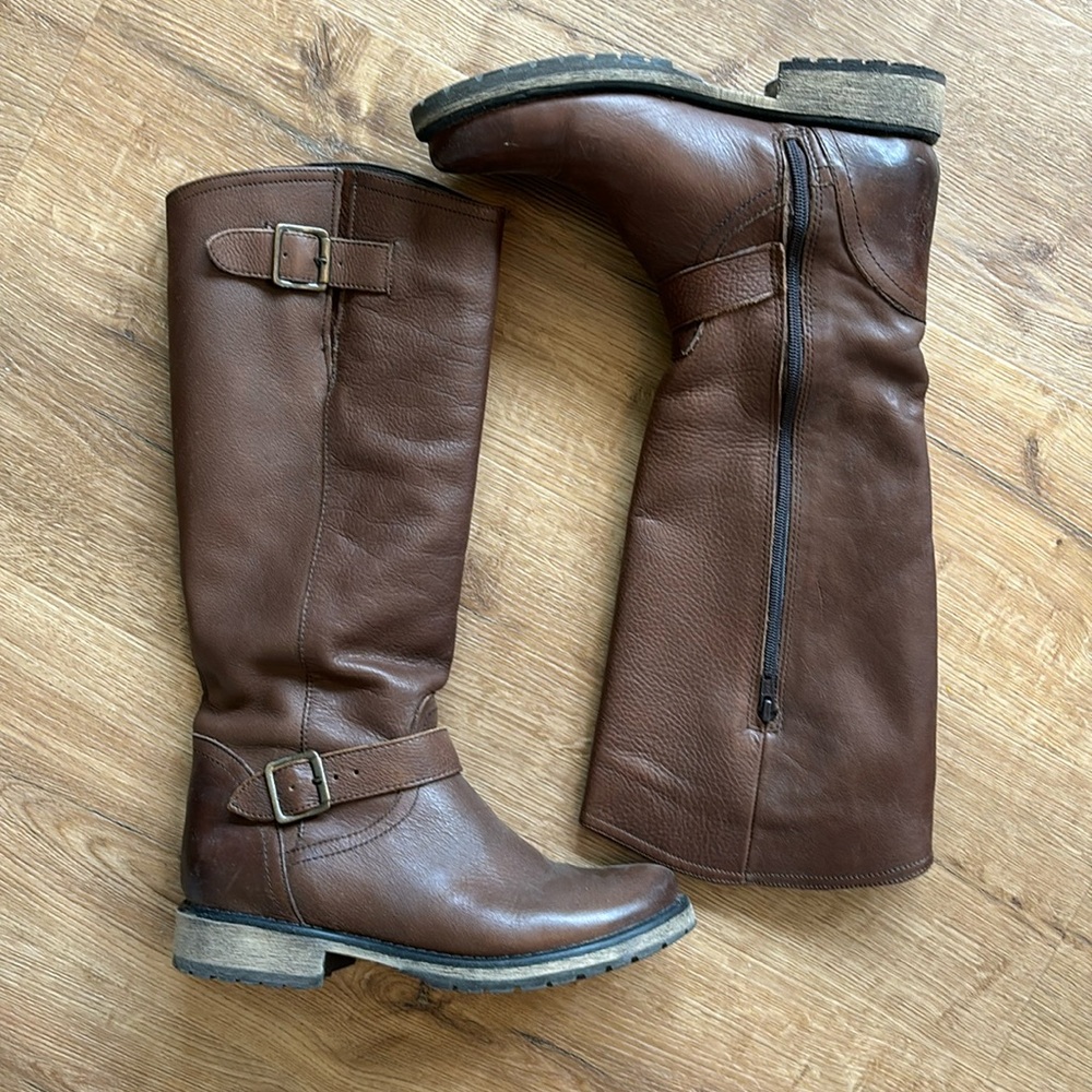 Steve Madden Fairmont Leather Boots sz 9.5